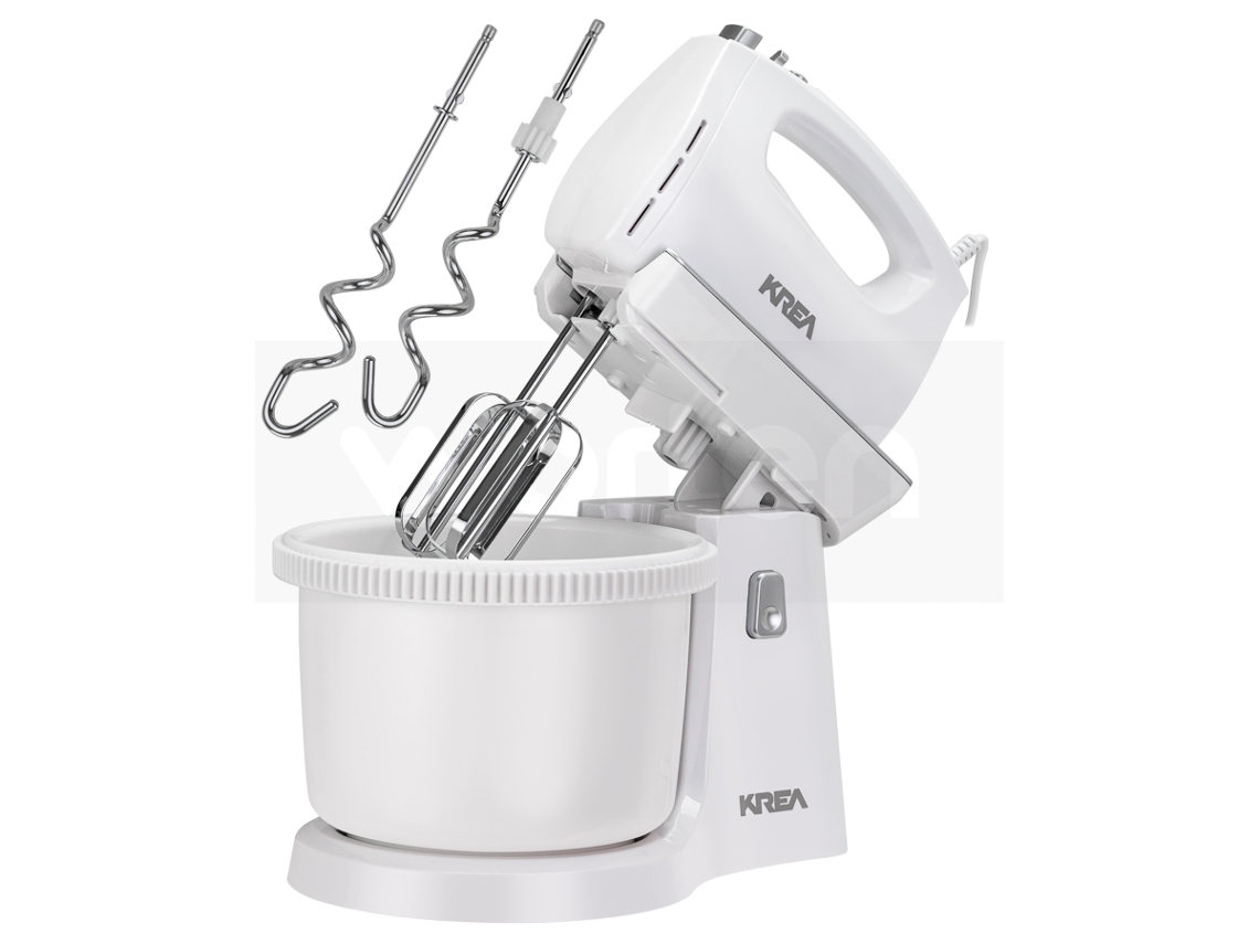 Batedeira com Taça KREA HM130 (500 W - Taça 3 L - Branco e Inox)