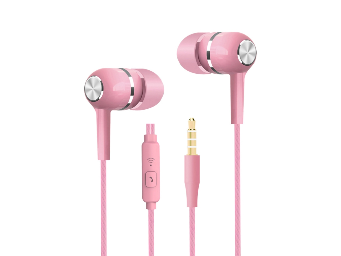 Fones de Ouvido Esportivos com Fio EOOCOO (estéreo com Grave Pesado Intra auricular com Microfone)