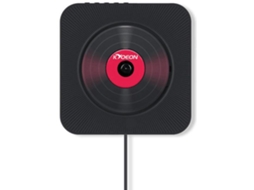 Leitor Cd Portátil Hi Fi Bluetooth Parede Embutido Fm Remoto Usb 3.6mm Aux Botão Puxar Preto Yizhood