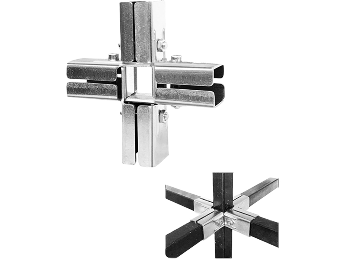 Conector Durável Em Aço Inoxidável Para Tubos Quadrados, Ideal Para Estruturas De Móveis E Tubos Estruturais Quadrados