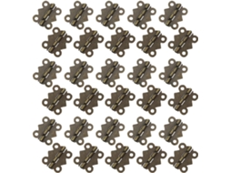 Conjunto De 30 Dobradiças Borboleta Metal Em Miniatura, 20x17mm,