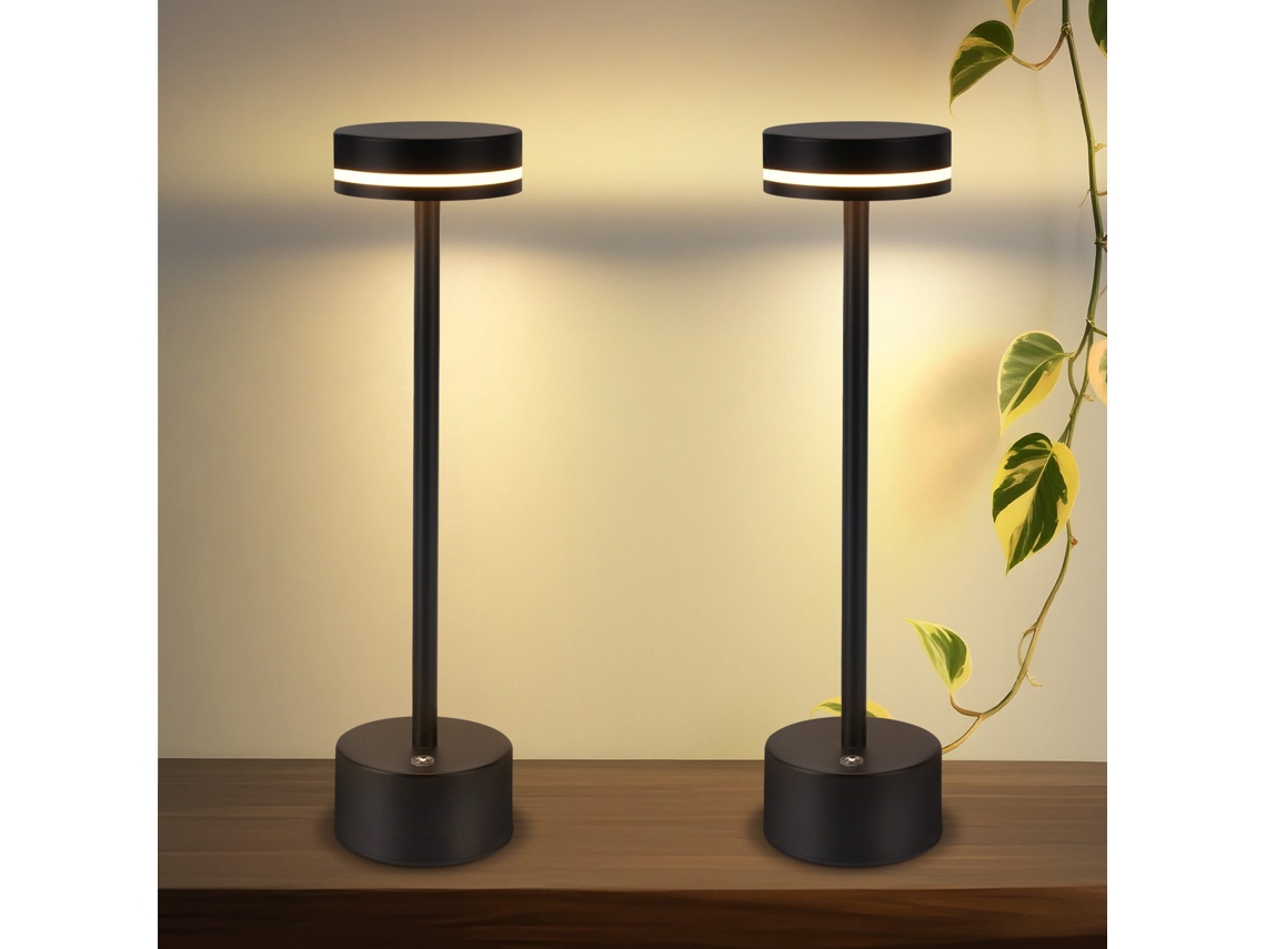 Nettlife Candeeiro De Secretária Led, Alimentada Por Bateria, Sem Fios, Regulável, Recarregável Via Usb-c Com Controlo Por Toque (dourada)