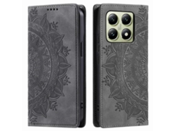 Capa De Couro Estampada Estilo 010 Para Xiaomi 14t Com Fecho Magnético Automático
