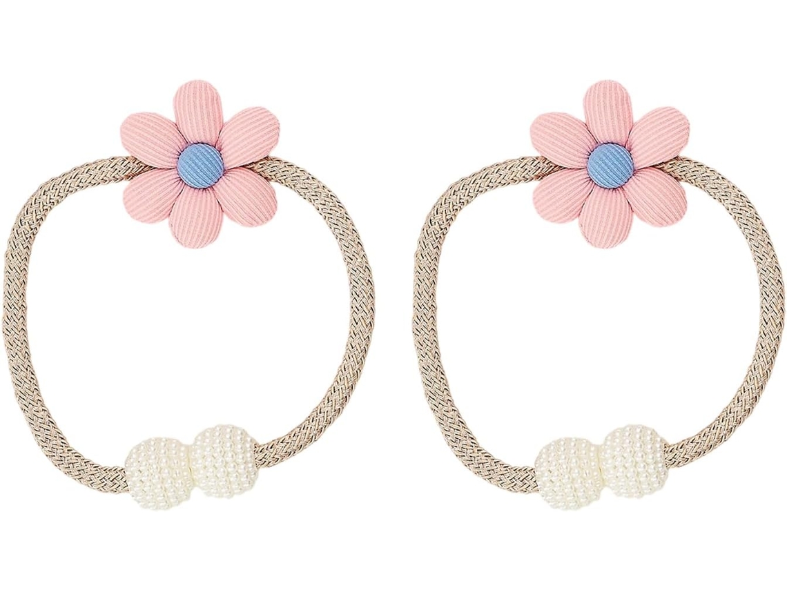 Conjunto De 2 Prendedores De Cortina Decorativos Em Formato De Flor Para Janelas.