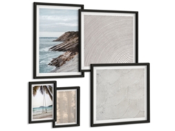 Conjunto De Pinturas Areia De Verão Vistas Litorâneas Espelharte (5 Peças)