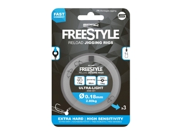 Conjunto de 3 Ganchos FREESTYLE Reload Jig Rig 0,22 Mm