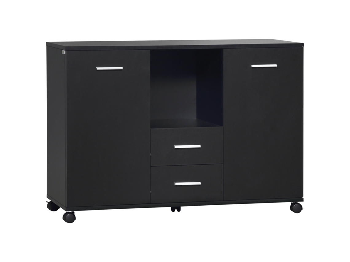 Cômoda PROFESIA BOYANG com 6 gavetas, acabamento brilhante, 110x40x75 cm, branca e carvalho
