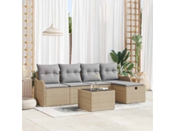 Vidaxl Conjunto De Sofá De Jardim 6 Unid. Rattan Sintético