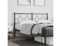 Vidaxl Cabeceira De Substituição 150 Cm Metal Preto