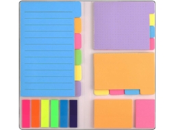 Conjunto de Notas Adesivas Post, It, Ideais para Anotações, Cadernos, Planejadores e Estudos. Materiais de Escritório BRILVIBERA