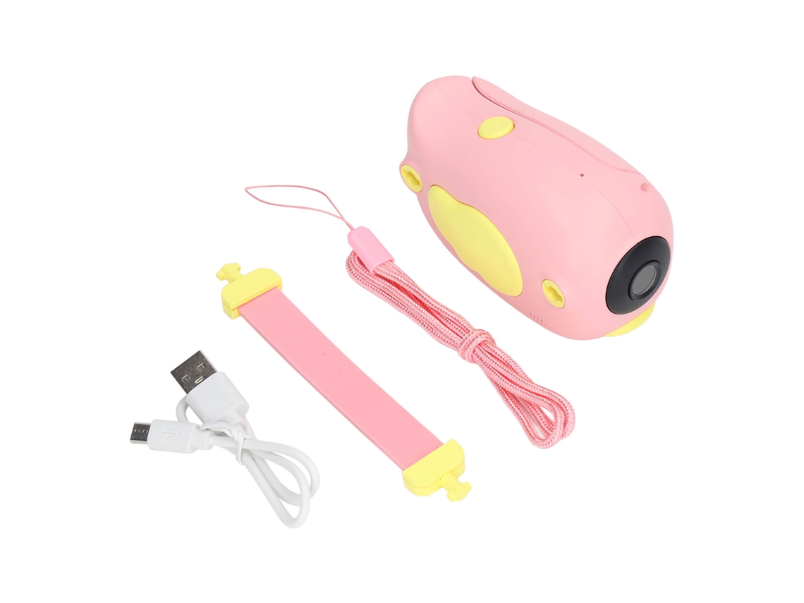 Câmera Digital Infantil Multifuncional Mini Dv Com Tela Tft 2,0 Polegadas Brinquedo Educativo Rosa