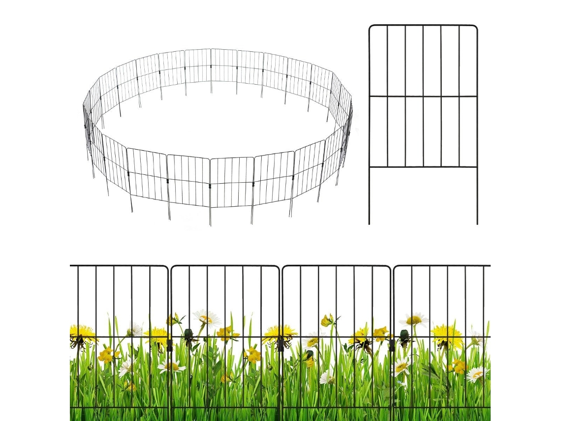 Cerca Decorativa De Metal Para Jardim 25 Peças Resistente À Ferrugem