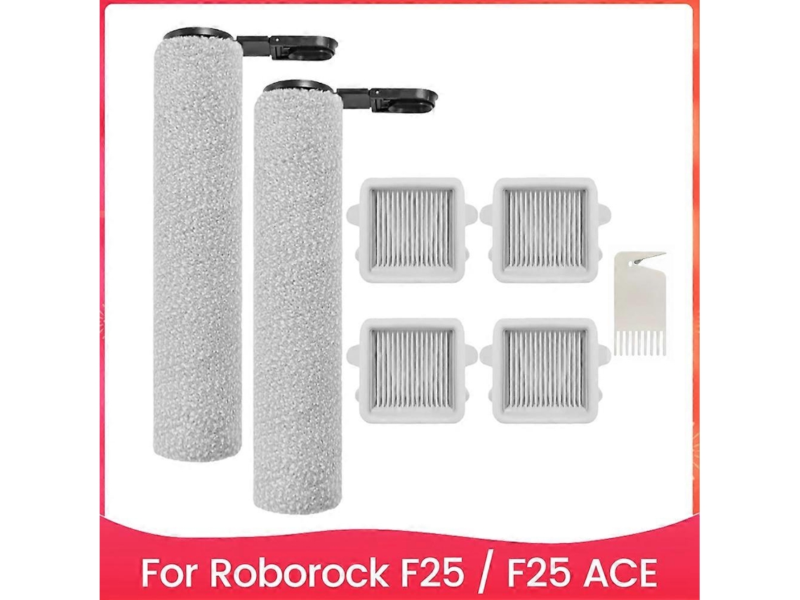 Replacement Accessories Kit For F25 / F25 Vacuum Cleaner, Include 2 Roller Brush And 4 Filters