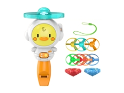 Brinquedo De Libélula De Bambu Com Apito Para Crianças Amarelo Brilhante Brincadeira Ao Ar Livre