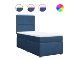 Box Spring Bed, Box Spring Beds Vidaxl Azul Tecido (80 X 200 Cm)