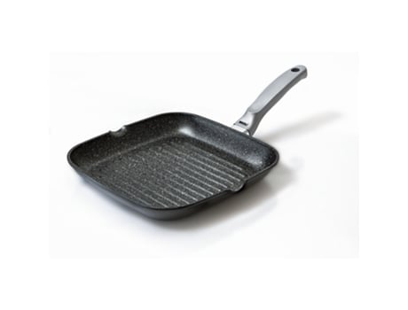 Prato para Grelhar Granito Premium Alumínio Fundido Sob Pressão Antracite 26X26X4 5 Cm RISOLÌ