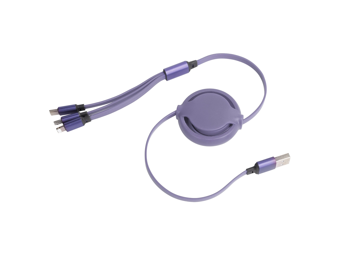 Cabo Usb Recuável 3 em 1 LAXISCREED Rápido
