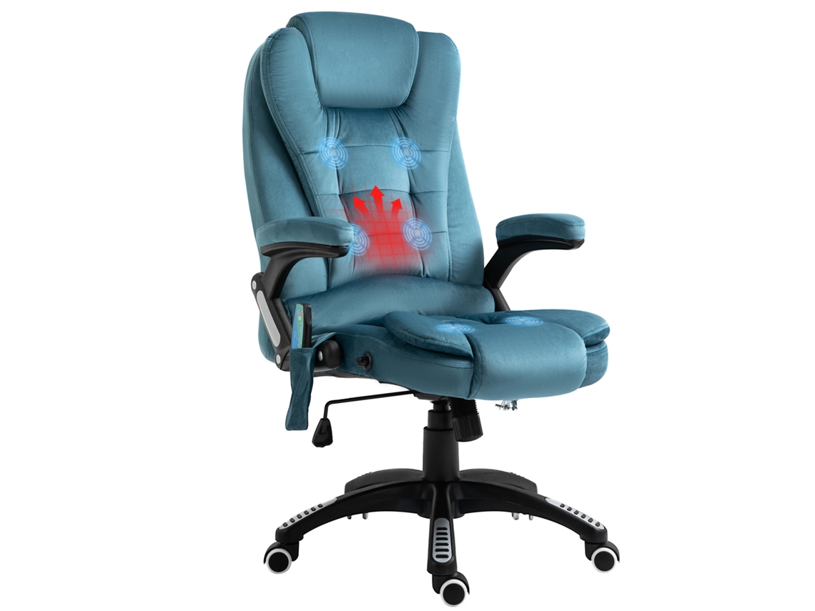 Cadeira Ergonômica CHEZMOI com massagem, aquecimento, controle remoto e base giratória
