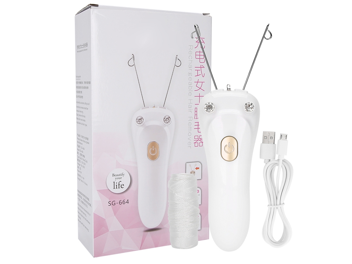 Depiladora Eléctrica De Hilo Usb Dorada