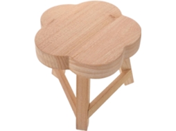 Suporte Madeira Maciça Flores Banquinho Decorativo Plantas Interior Estável Vasos Velas Expositor Decoração GOKOCO