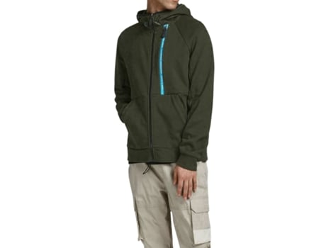 Camisola De Homem Jackjones Burnind Capuz Poliéster Castanho (s)