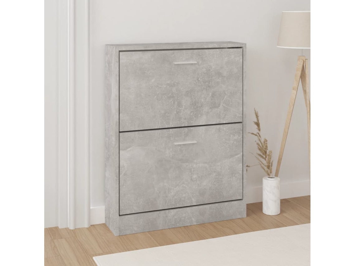 Sapateira Organizador 59X17X81 Cm Derivados de Madeira Cinzento Cimento