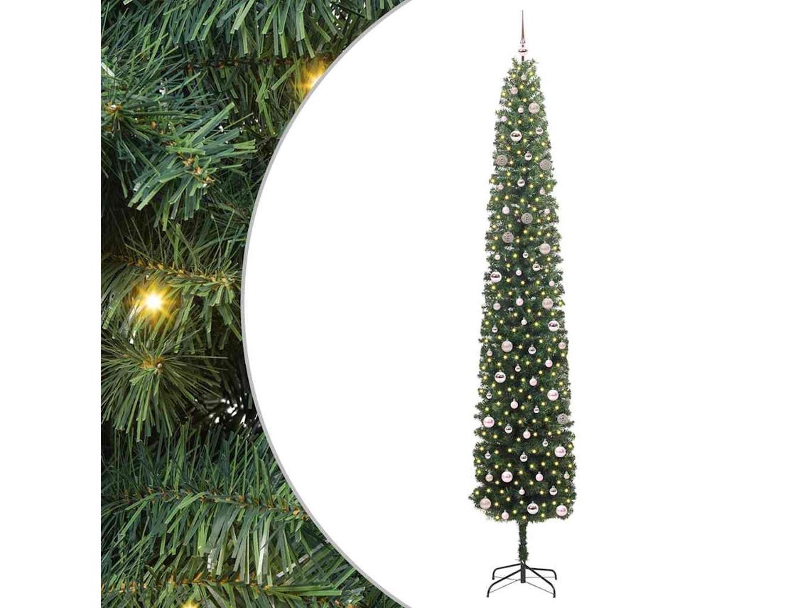 Árvore De Natal Slim Moderna Vidaxl Verde Pvc (300 Cm)