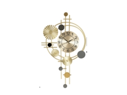 Relógio De Parede, Estilo Moderno, Movimento Silencioso, Acabamento, Ouro
