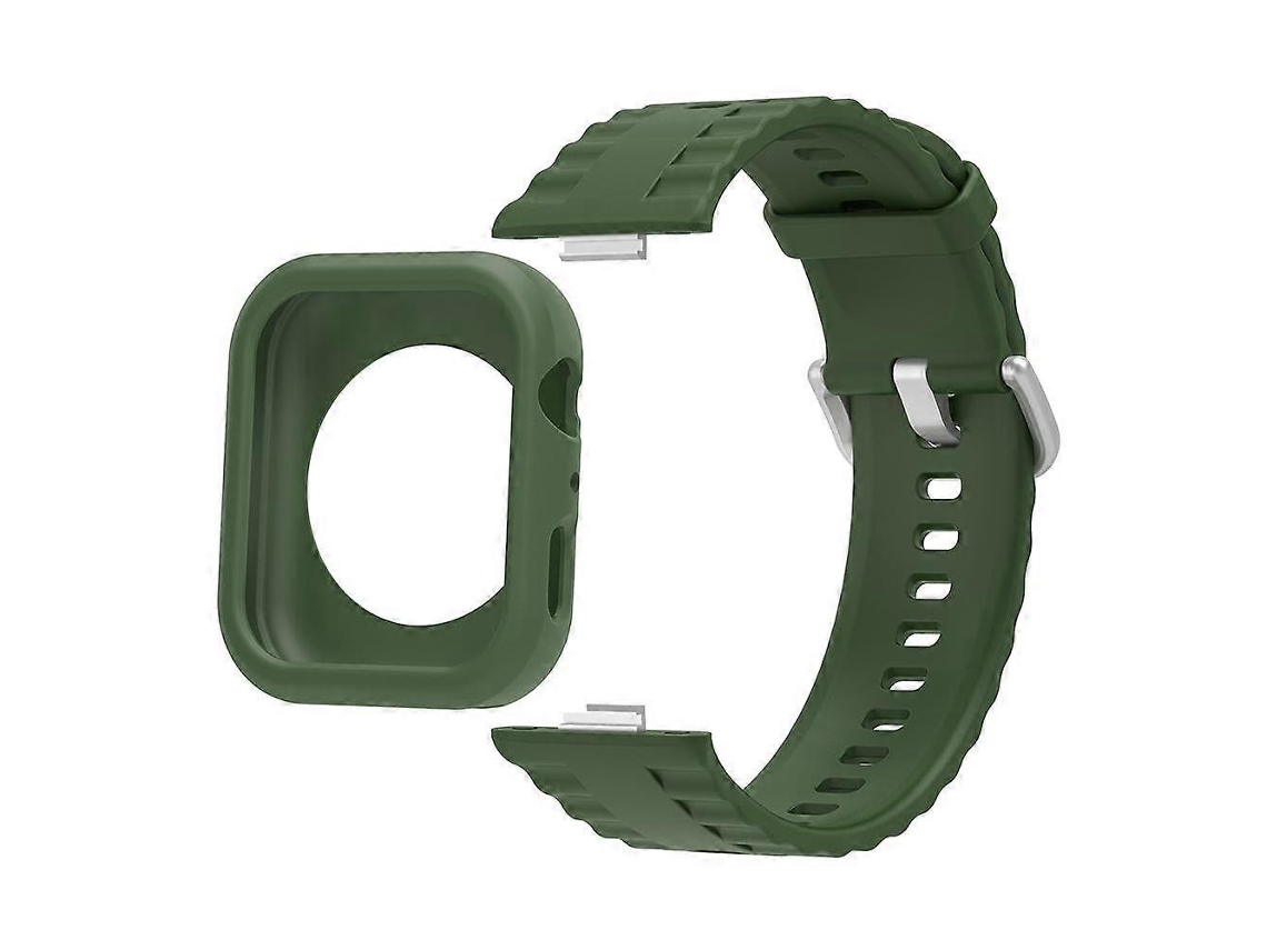 Capa De Silicone Para Relógio Com Pulseira De Silicone Integrada Com Textura Ondulada