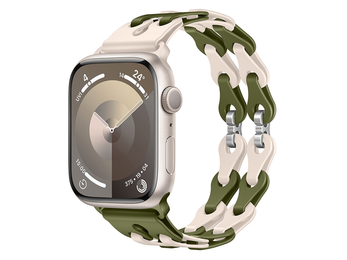 Bracelete Para Apple Watch 38/40/41/42mm Verde Oliva Estelar Cuich