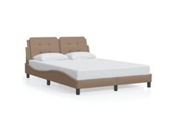 Bed Frame, Bed Frames Vidaxl Marrom Couro Artificial (120 X 200 Cm)