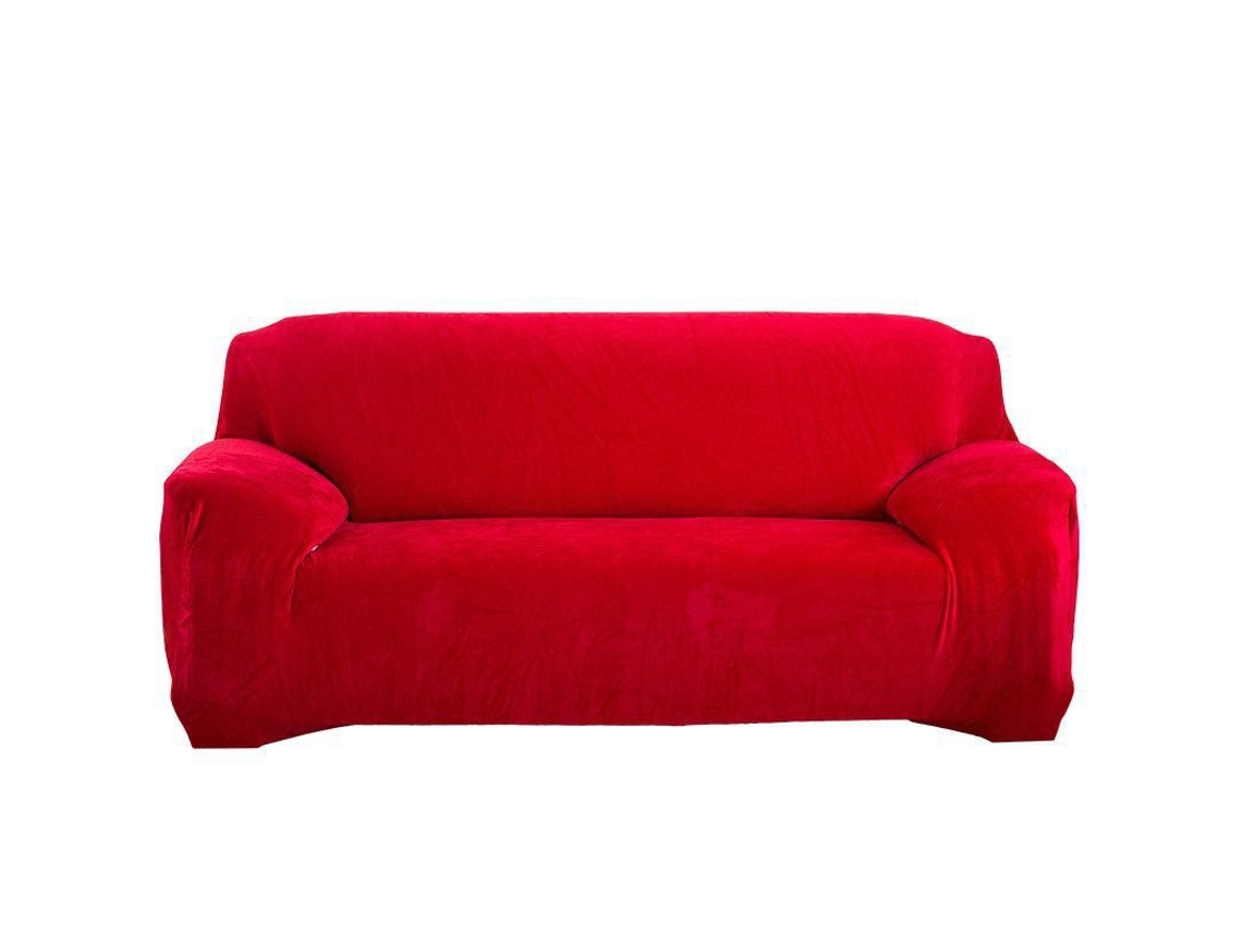 Elysve Capas De Sofá, Elástico Macio Para Sofá De Casal (vermelho 145-185 Cm)