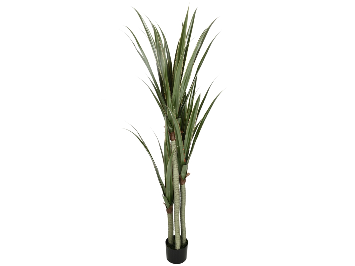 Mandioca Artificial, Cor Esmeralda, Com Vaso, 190 Cm, 17 X 17 X 190 Cm