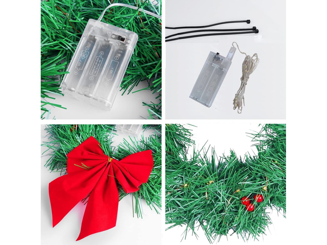 Laxiscreed Conjunto De 4 Almofadas De Natal Verde Com Personagens Em Linho, Com Zíper Para Interior E Exterior
