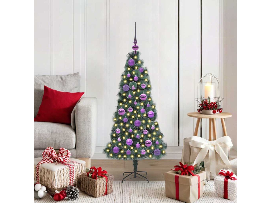 Vidaxl Árvore de Natal Artificial Pré iluminada com Conjunto de Bolas