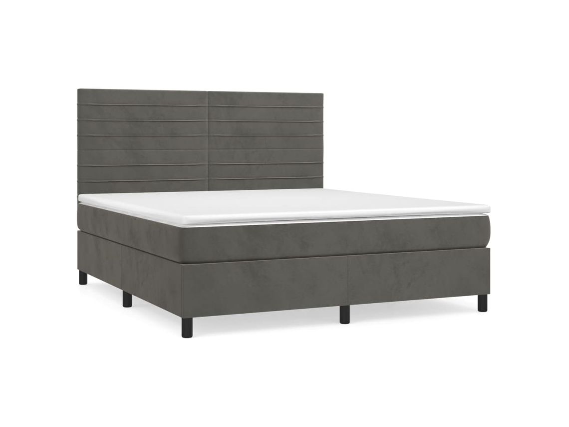 Box Spring Bed, Box Spring Beds Vidaxl Cinzeto Veludo (180 X 200 Cm)