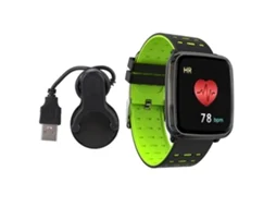 Aetheria pulseira Inteligente Fitness Tracker com Monitoramento Cardíaco e Resistência À Água Ip67 Preto Verde