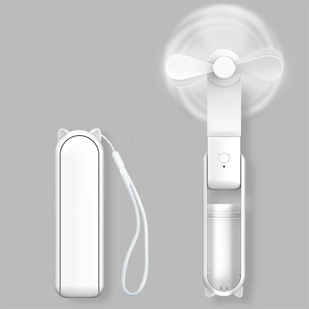 Mini Ventilador de Mão MDUG com Bateria Recarregável e Interface USB (branco)