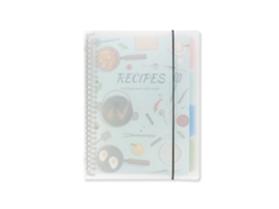 Diário De Receitas Azul Claro, Pasta Livro Diy Para 160 Personalizável, Culinária Caseira