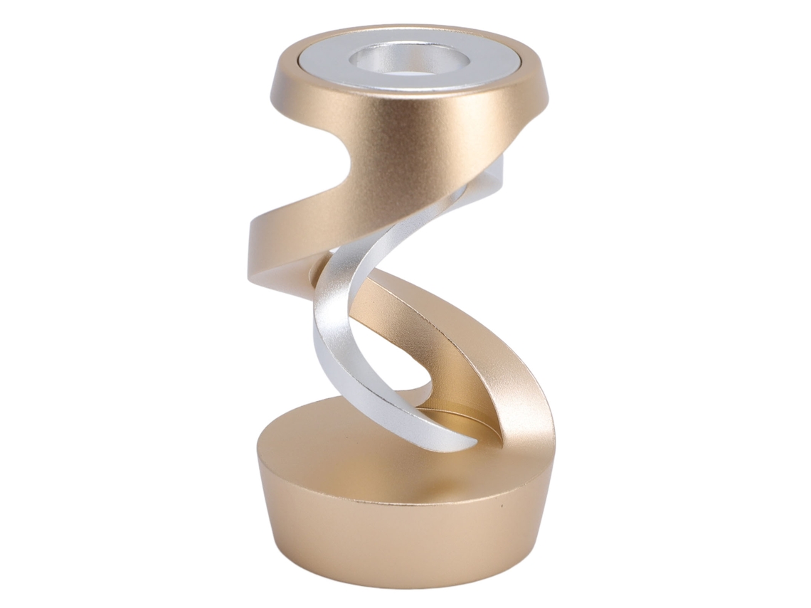 Mali giroscópio Flutuante de Metal de Mesa Liga de Alumínio Giratório Decorativo Ouro e Prata Dragão