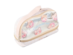 Estuche De Lápices Impermeable Transparente Con Cremallera Cute Oso Amarillo Para Colegio Maquillaje Viajes