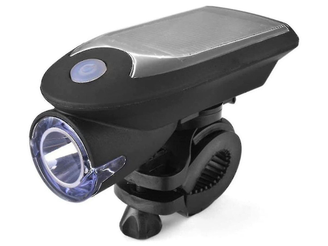 Conjunto Luz Solar Bicicleta Frontal/traseira 2suportes Ipx8 Preto Yizhood