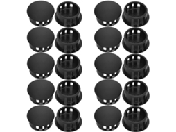 Tampões De Nylon Preto 2cm, 50 Peças, Fivelas De Encaixe Para Painéis Elétricos, Móveis E Estruturas Decorativas