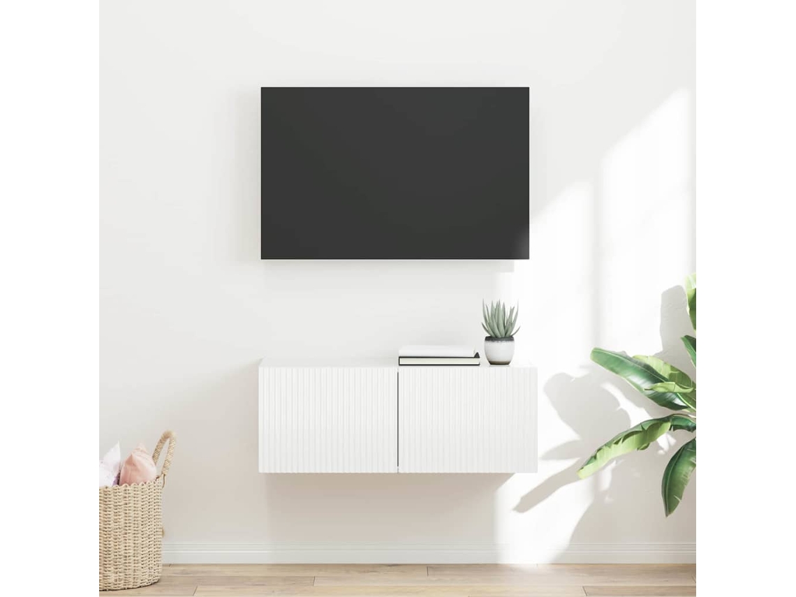 Vidaxl Armário De Tv De Parede 78,5 X 31 X 29,5 Cm Branco