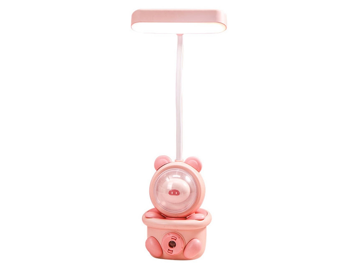 Lâmpada de Mesa animal cartoon, recarregável, com projeção, proteção ocular, infantil S/MARCA