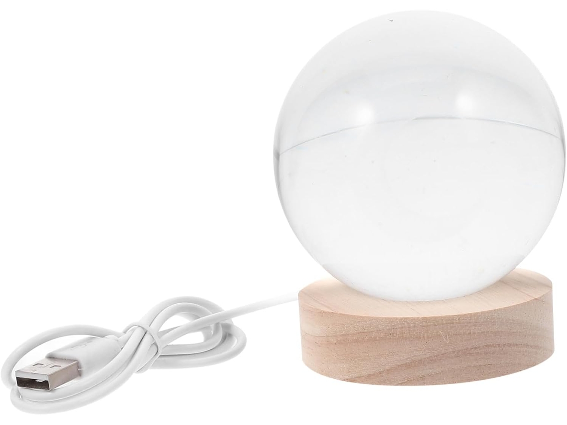 Luminária De Led Mikikit Em Formato Bola Lua Luz Noturna Redonda Com