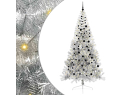Conjunto 1 Decoração De Árvore De Natal Vidaxl Prateado Pvc (240 Cm)