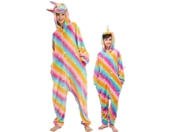 Pijama Unicórnio Pégaso Adulto 2026 Macacão com Capuz em Flanela Macia para Festas de Halloween e Natal
