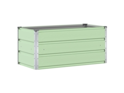 Conjunto 1 Floreira Vidaxl Verde Aço (100 X 50 X 45 Cm)