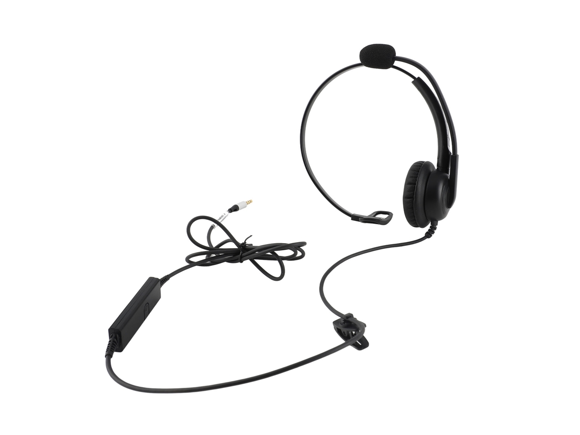 Auriculares mono com microfone, leves, confortáveis, com cancelamento de ruído, para centros de chamadas e computadores | S/MARCA